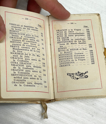 Antiguo Libro Religioso, Tesoro Divino, Devocionario, 1927 (Usado)