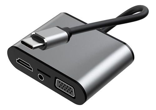 Adaptador Universal Usb Tipo-c Dock Usb 3.0 4k Hdmi Vga Com