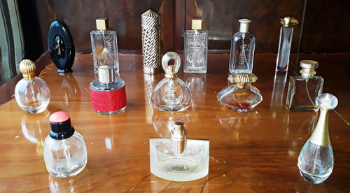 Lote 14 Frascos Perfumes Importados Vacíos Retro Vintage 