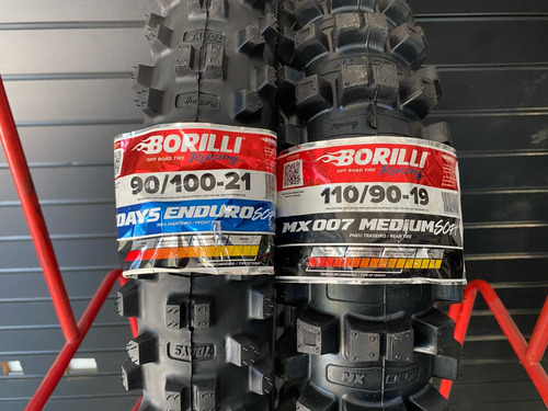 Par Pneu Motocross 90/100-21 Enduro Soft + 110/90-19 Mx 007
