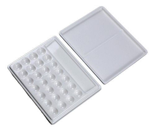 Paleta De Pintura Rectangular De 28 Pocillos Para Mezclar Co
