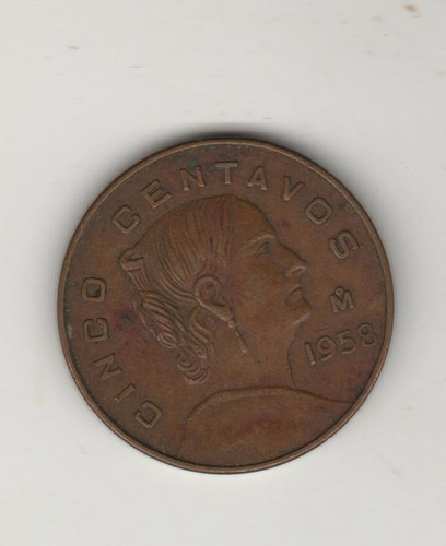 México Moneda De 5 Centavos Año 1958 Km 426 - Vf+
