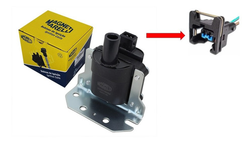 Bobina Ignição Mi Adaptar Monza Kadett +conector 2 Pino