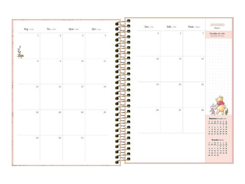 Agenda 2024 Tilibra Planner Semanal 177x240 Ursinho Pooh Rsa