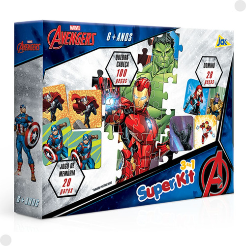 Super Kit Os Vingadores 3 Em 1 03214 - Toyster Brinquedos