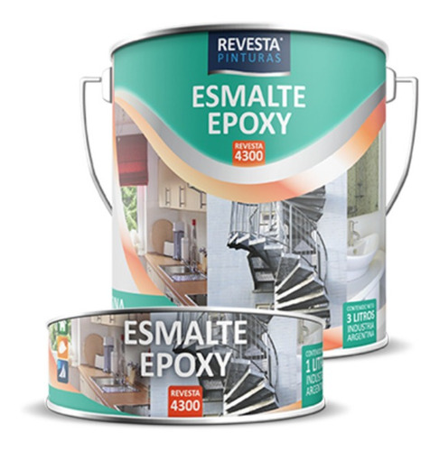 Revesta 4300 Esmalte Epoxy Brillante Apto Microondas 1/2 L