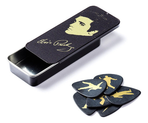 Lata 6 Púas Elvis Presley Jim Dunlop Color Eppt04 Tamaño Medium