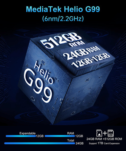 Smartphone 8849 Tank 2 Pro Rugged 12 Gb+512 Gb Android 14