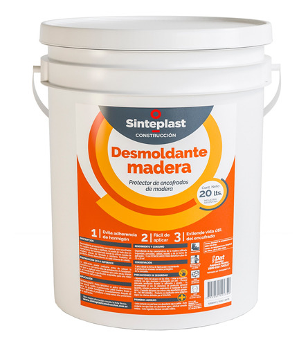 Desmoldante Para Madera 20 Sinteplast Lts Protector