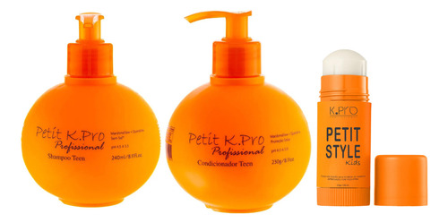 Kit Sh 240ml + Cond 230g + Style Kids 30g Petit Kpro