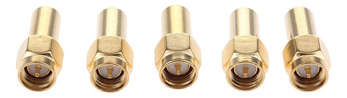 5x Terminal Tapa Carga Simulada 2w 50ohm Chapado En Oro