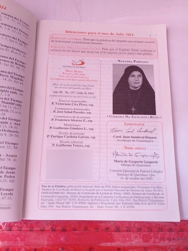 Revista Pan De La Palabra No 127 Julio De 2014 (Usado)
