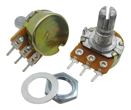 Potenciometro Lineal 100k Wh148 Con Perilla X 5 Unidades