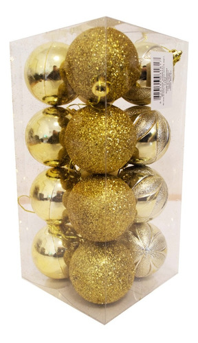 Set Bolas De Navidad Arbol Decoración Adorno X16 De 5cm