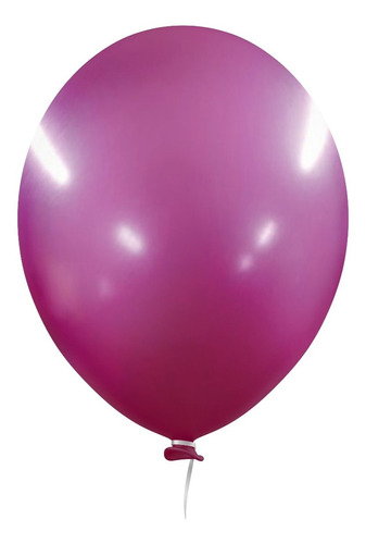 Balão Fucsia Metalico Liso Redondo N°5 - 25 Unidades