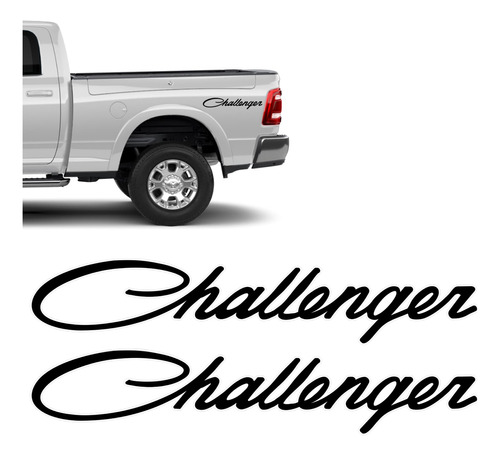 Par De Faixas Dodge Ram Challenger C/verniz - Genérico