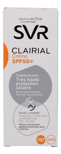 Svr Clairial Spf50+ Lum Visible 40ml Momento De Aplicación Día/noche Tipo De Piel Todo Tipo De Piel