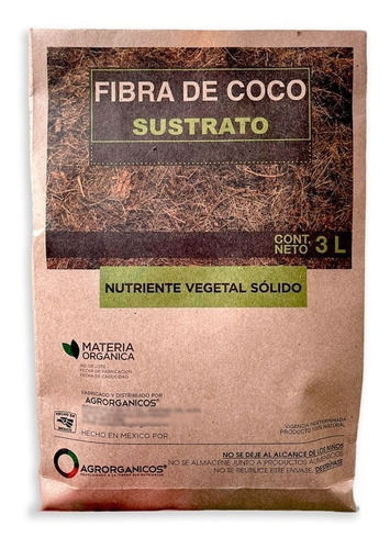 Sustrato Fibra De Coco (50/50) - Bolsa De 3 Litros