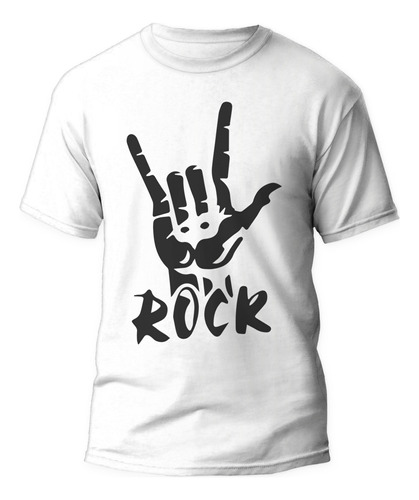 Polera Mano Del Rock Hombres Y Mujeres Rockeros Ters Textil