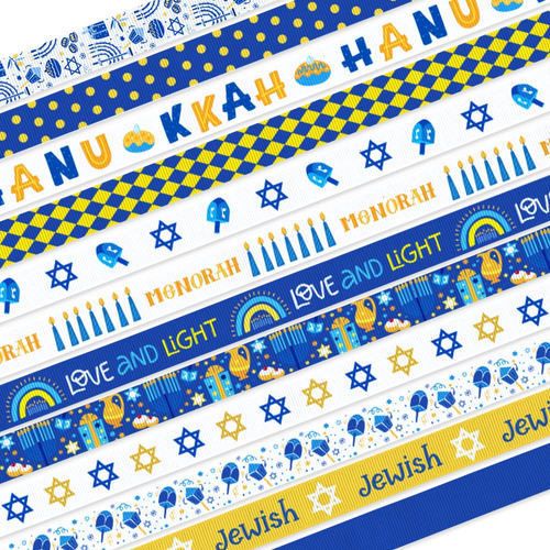 Hying 12 Rollo Cinta Happy Hanukkah Para Envolver Regalo 3 X