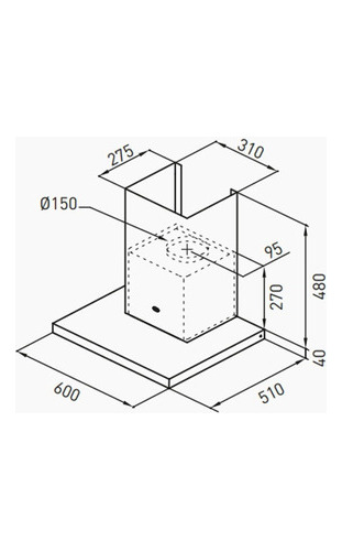 Imagen 4 de 6 de Campana Extractora Tst Atuel Acero Inoxidable 60cm Mm