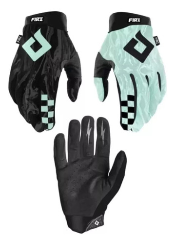 Guantes Mx Fire Acid Aqua Gloves - Atv- Allmotors Online-