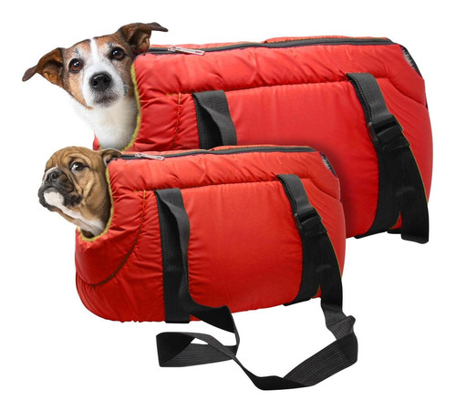 Bolsa Transportadora De Viaje Para Perros Pequeños Combo 2pz