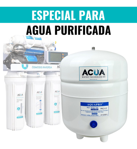 Tanque Hidroneumatico 3.2 Galones Para Osmosis Inversa Acua