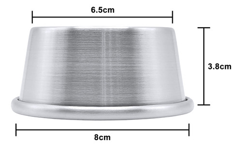 12 Moldes Flaneros, Para Postres Individuales 8x3.8x6.5cm Color Gris