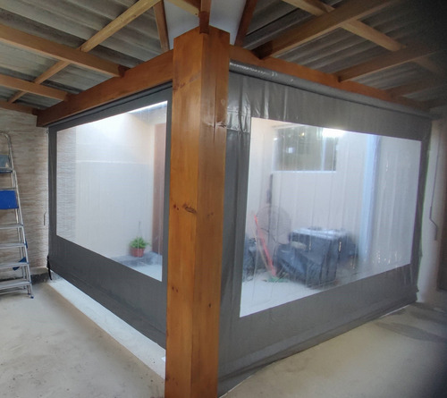 Lona Para Toldo Sem Acessórios - 3,00 X 2,50 Cinza Com Visor