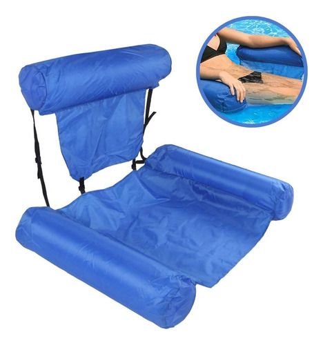 Cadeira Poltrona Boia Flutuante Importway Azul Ajustável