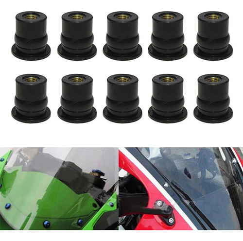 4 Tuercas De Goma Accesorios Para Parabrisas De Motocicleta