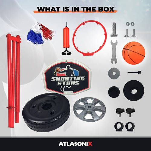 Atlasonix Soporte De Aro De Baloncesto,altura Ajustable.2-5a