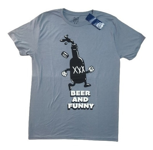 Franela Beer & Funny  Comando Borracho Caballero Talla M/m