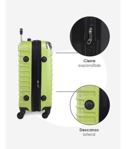 Maleta De Viaje Básica Expandible 24pul Llantas Desmontables
