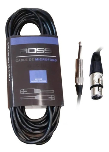 Cable P/ Microfono Xlr Plug Ross Canon-plug 6 Metros C-cp-6m