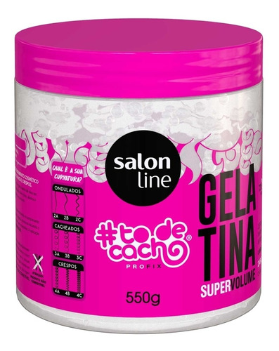 Gelatina Capilar #todecacho Super Volume Salon Line 550g