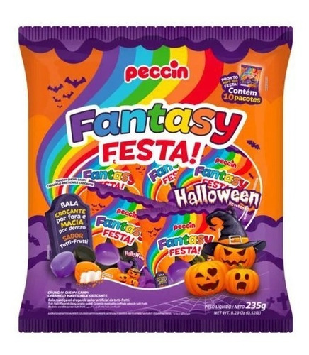 Caramelo Fantasyfesta De Halloween Bolsa 235g 10 Paquetes