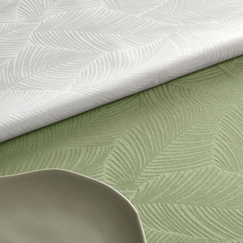 Toalha De Mesa Retangular Karsten Tilia Verde 8 Lugares