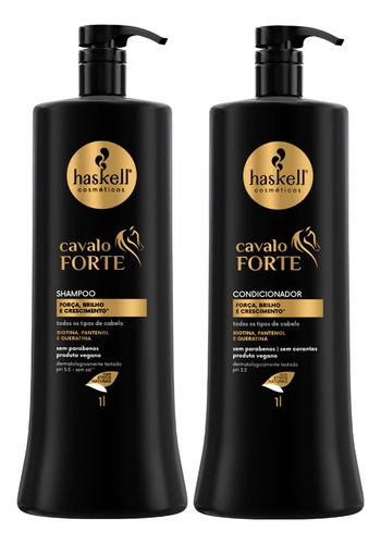 Kit Haskell Cavalo Forte 1lt 3x1 + Tonico + Complexo + Leave