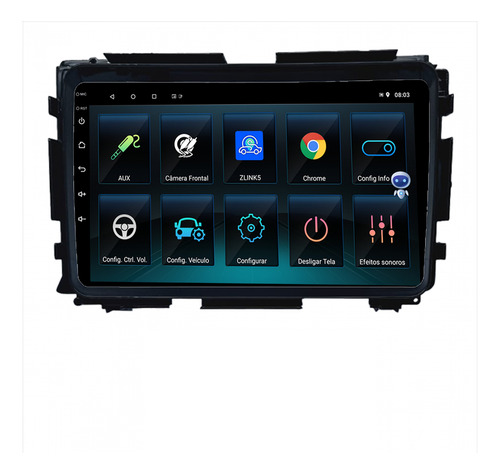 Multimidia Honda Hrv 16/21 9p Android Carplay 2/32gb Voz