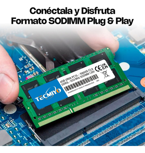 Memoria Ram 4gb Ddr3l 1333 Mhz Para Notebook Sodimm Tecmiyo
