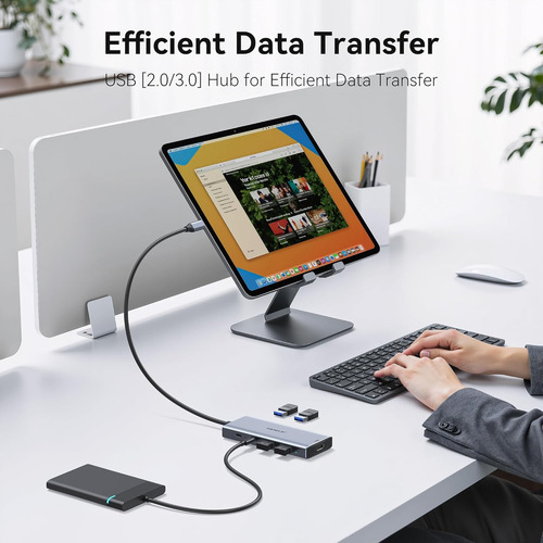 Usb C Hub Multiport Adapter For Macbook Pro/air, 9 In 1 U...