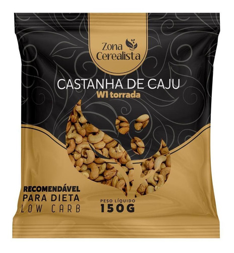 Castanha De Caju W1 Torrada E Sem Sal Zona Cerealista 150g