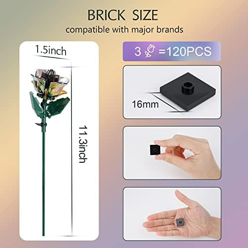 Kiyojin Juego De Construcción De Ramo De Flores De Rosas, Co