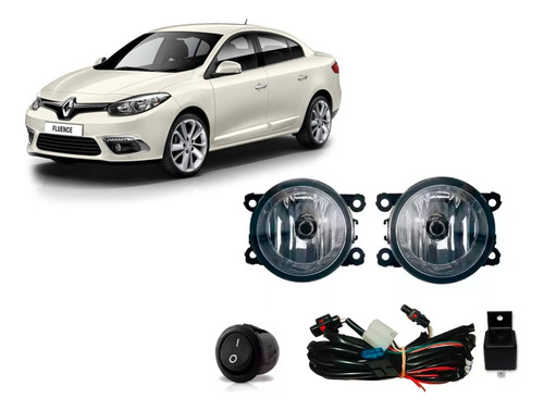 Kit Faros Auxiliares Renault Fluence 2015 2016 2017 2018