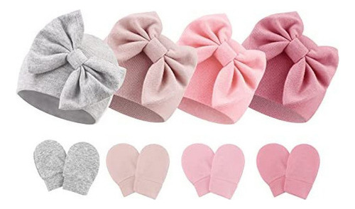 Newborn Baby Hats And Mittens Baby Girl Boy Brimless Beanies