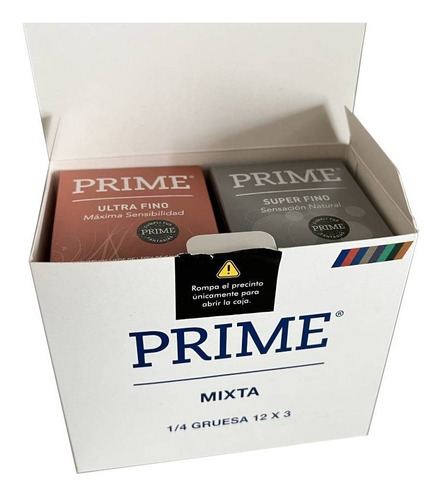 Preservativos Prime Surtidos | Caja Mixta X 36u (12x3)