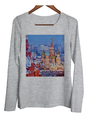 Remera Mujer Ml Rusia Catedral San Basilio Moscu Rusa P5