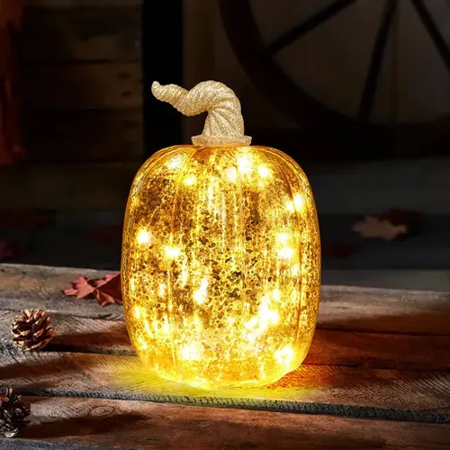 Glasburg Figura De Cristal De Mercurio Iluminada Para árbol De Navidad Con Temporizador Funciona Con Pilas Para Decoracion De Navidad Mantel De